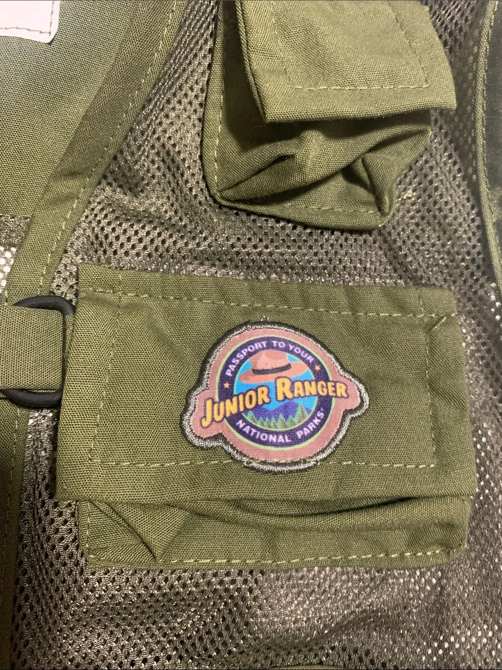 Junior Ranger Explorer Utility Vest in Olive Green